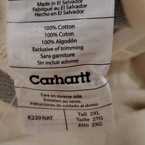 Tall 2 XL  carhartt Thermals